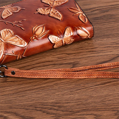 Handbemalte Leder-Geldbörse – Modell FG9150 - TOLLzWOOD