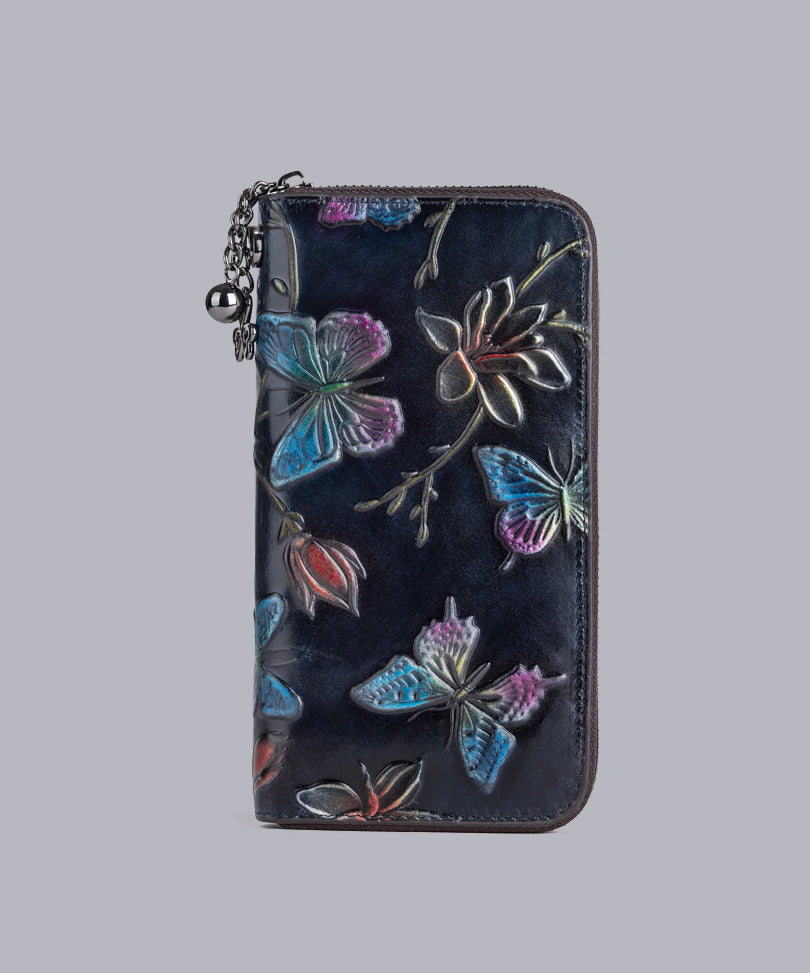 Handbemalte Leder-Geldbörse – Modell FG9150