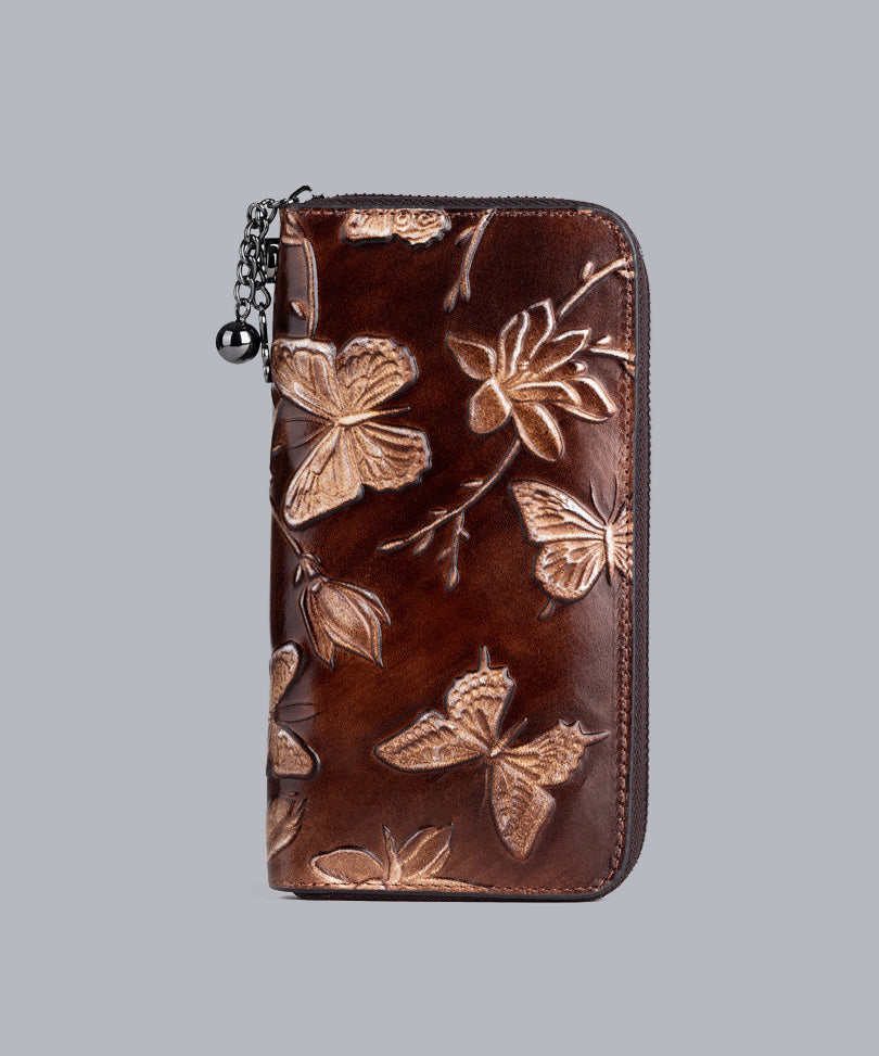 Handbemalte Leder-Geldbörse – Modell FG9150