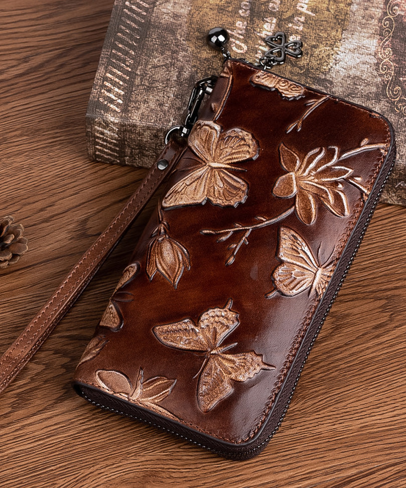 Handbemalte Leder-Geldbörse – Modell FG9150