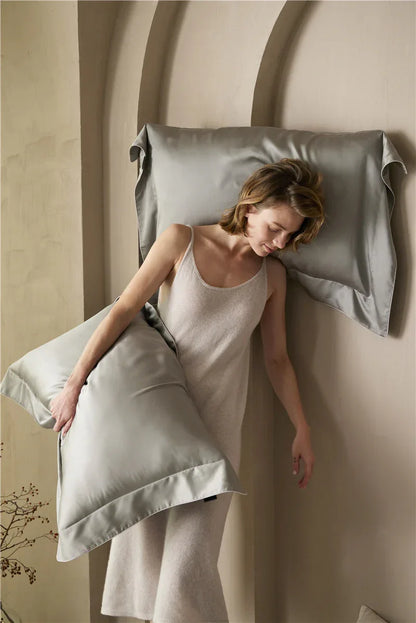 Kissenbezug Pillowcase 2pcs 40x80 Grau - TOLLzWOOD