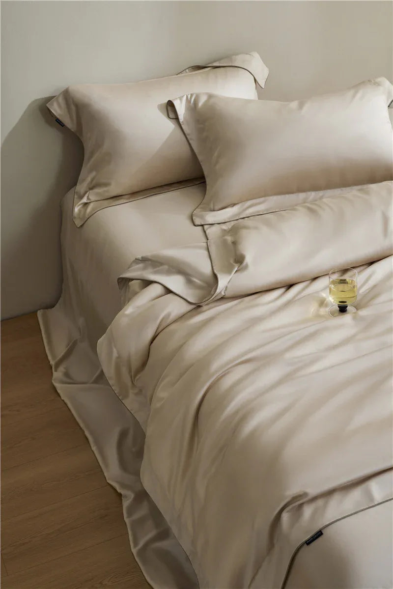 Bettwäsche Set HQ Tencel 300TC Beige - TOLLzWOOD