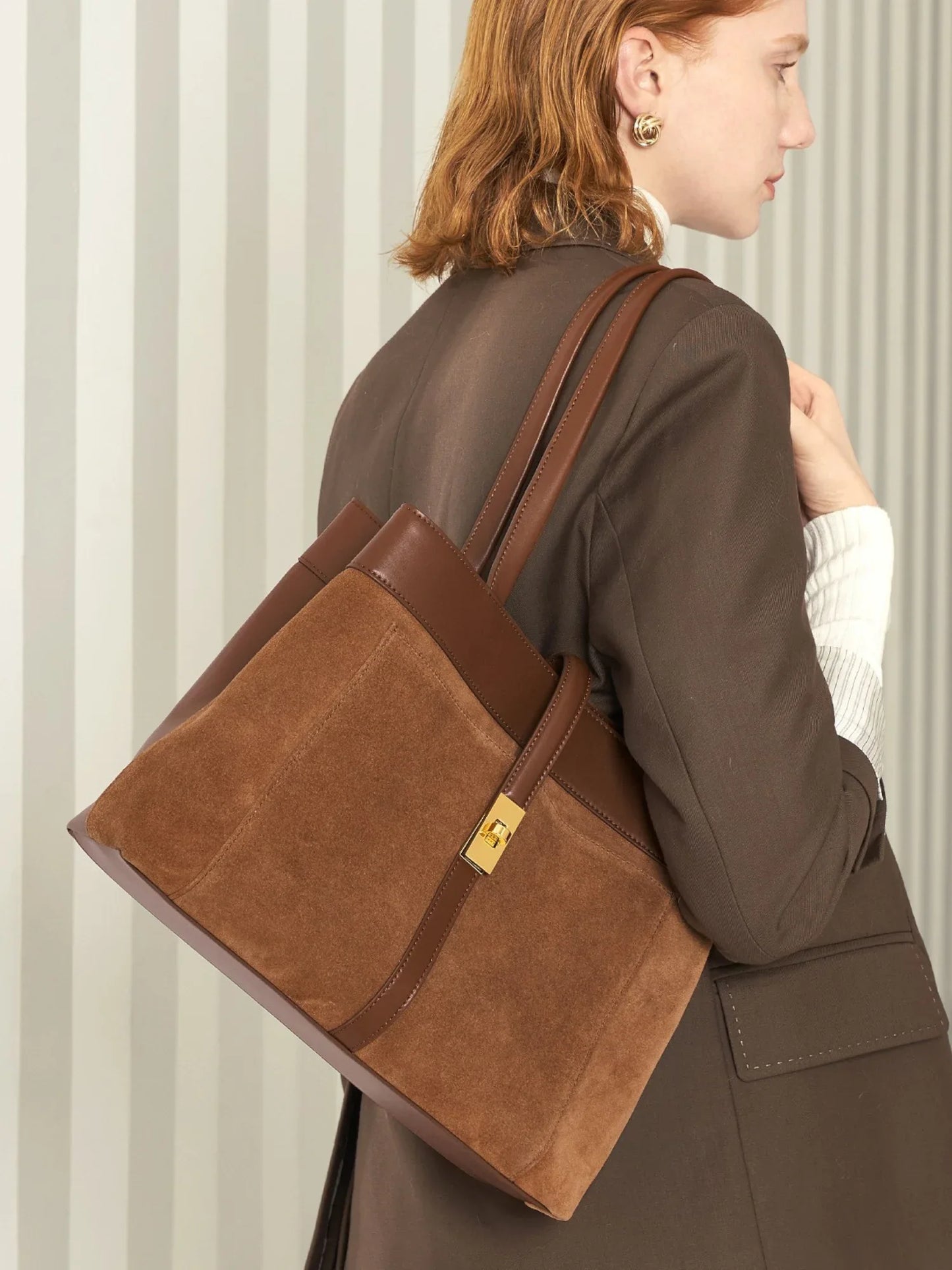Braune Leder Handtasche - TOLLzWOOD