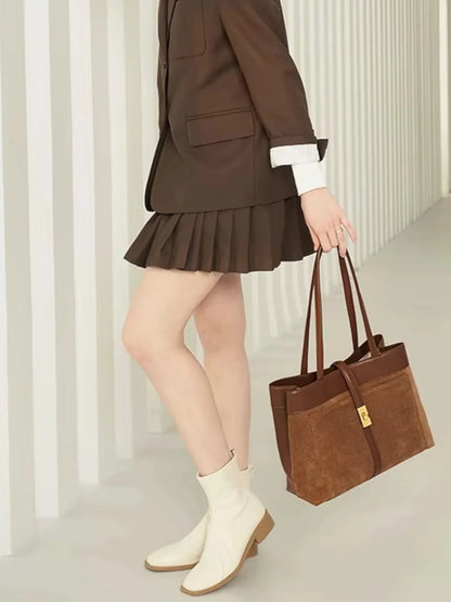 Braune Leder Handtasche - TOLLzWOOD
