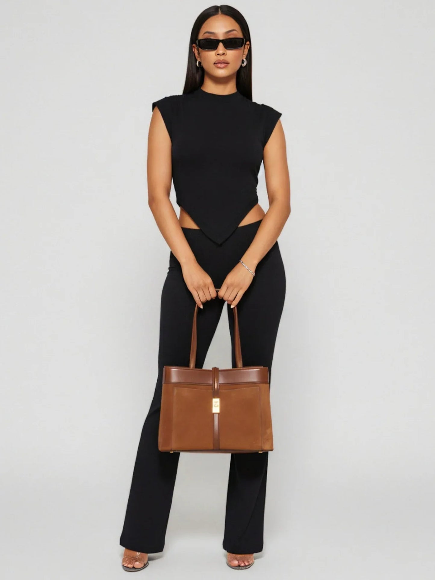 Braune Leder Handtasche - TOLLzWOOD