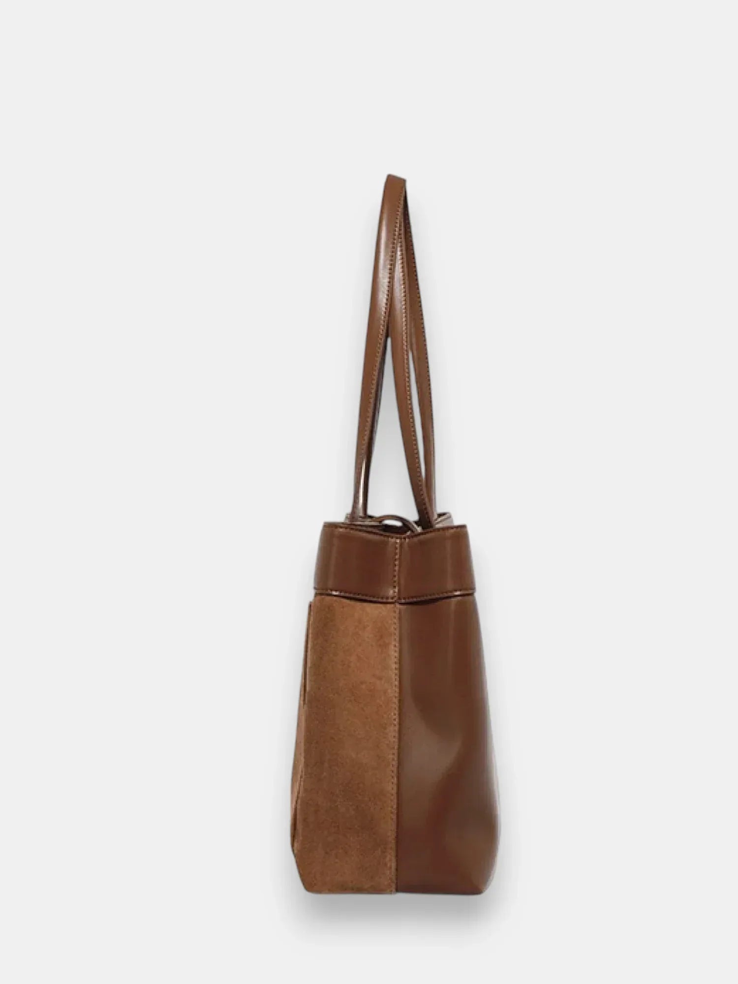 Braune Leder Handtasche - TOLLzWOOD