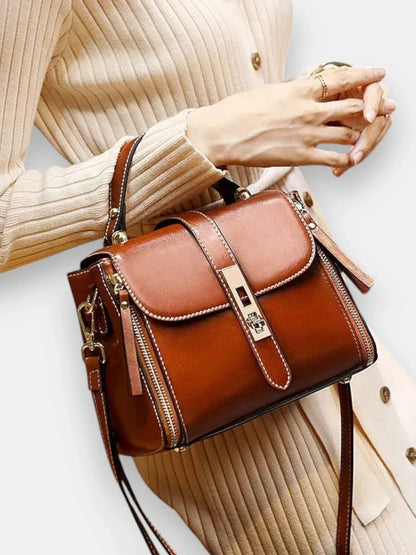 Leder Handtasche "Iris" - TOLLzWOOD