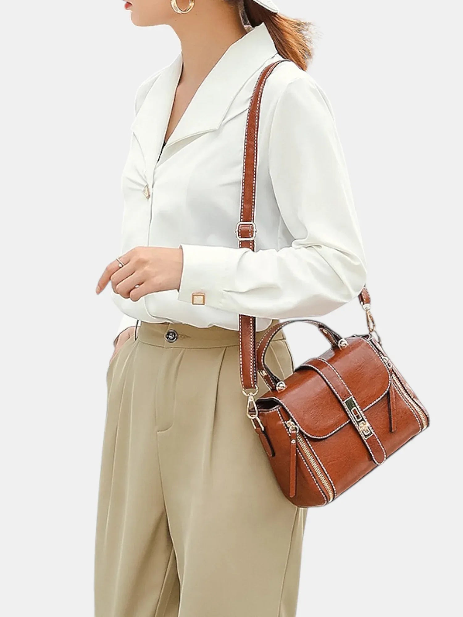 Leder Handtasche "Iris" - TOLLzWOOD
