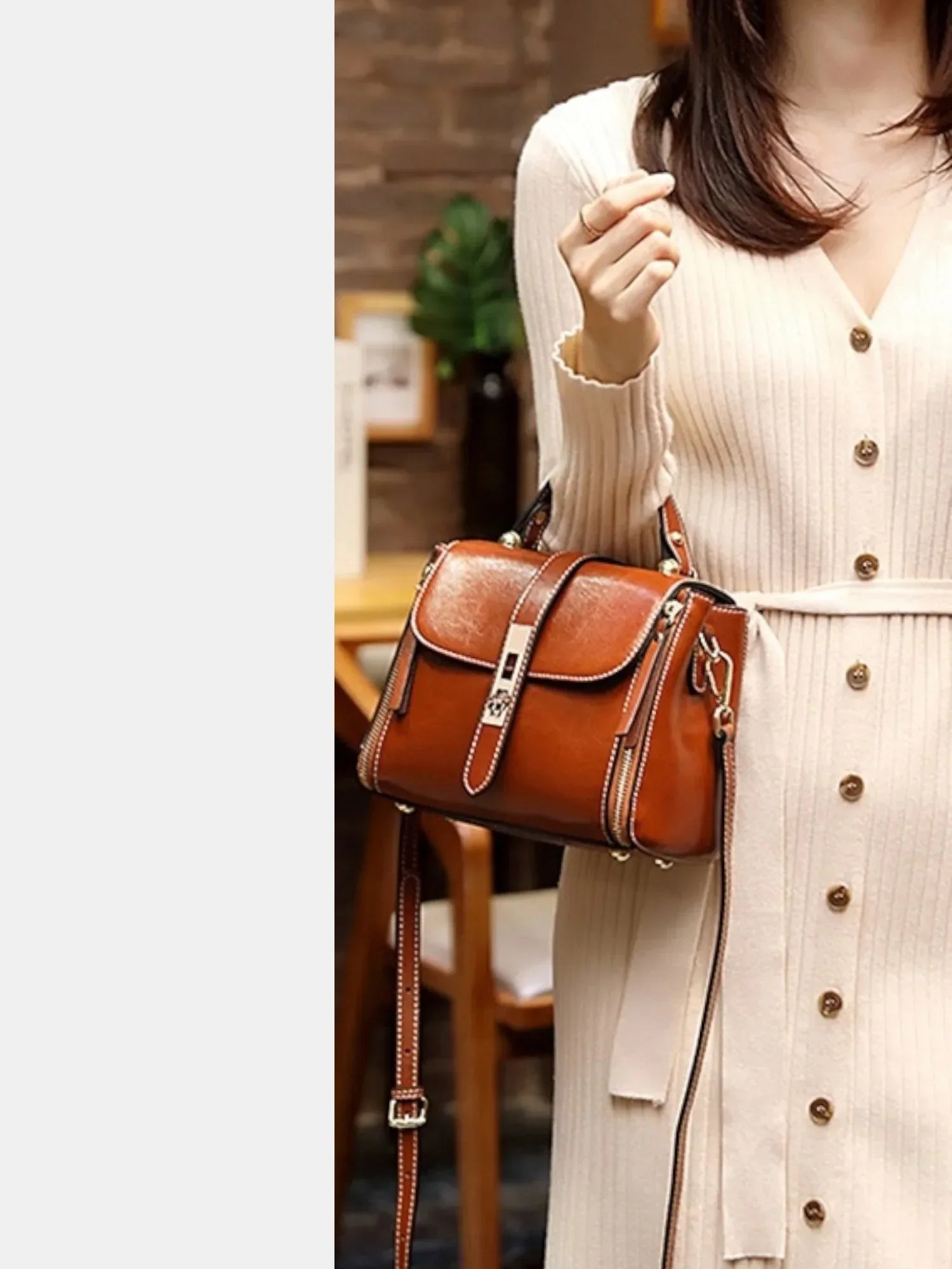 Leder Handtasche "Iris" - TOLLzWOOD