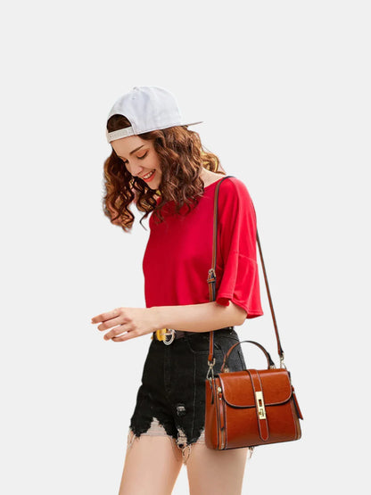Leder Handtasche "Iris" - TOLLzWOOD