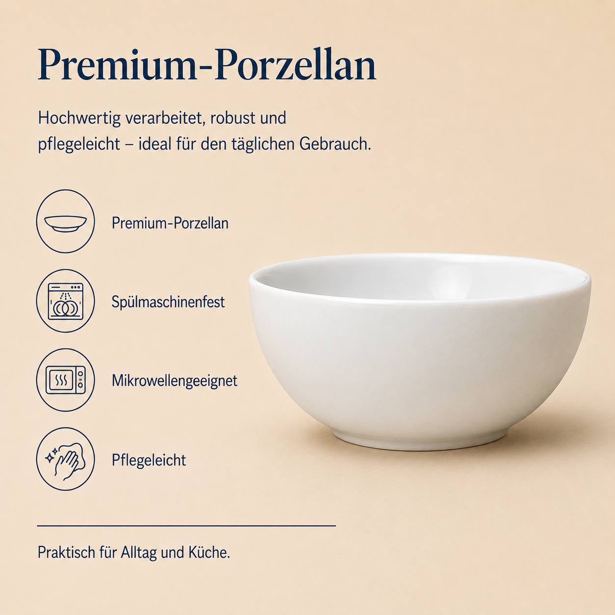 Porcelain bowl 500 ml – Porz model