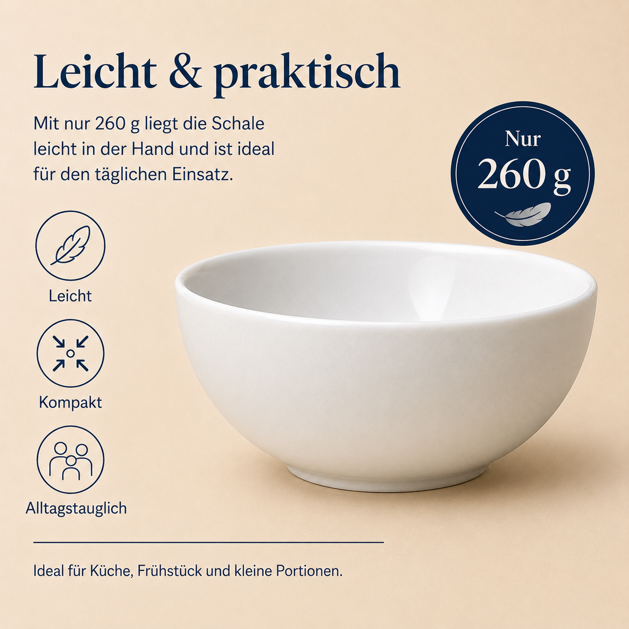 Porcelain bowl 500 ml – Porz model