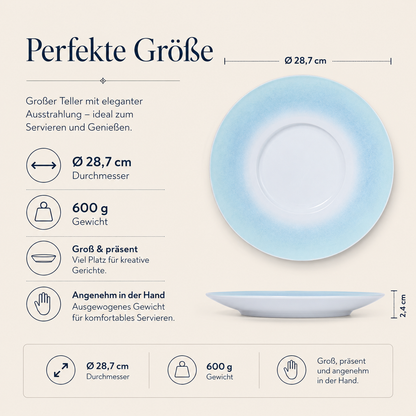 Porcelain plate "Blue" serving – model Porz