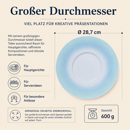 Porcelain plate "Blue" serving – model Porz