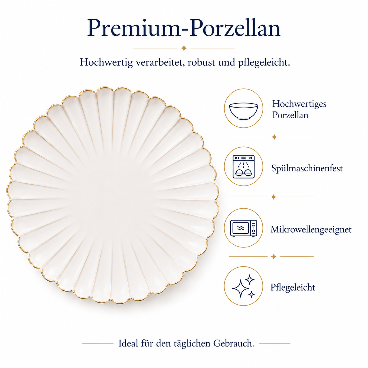 Porcelain plate – Porz model