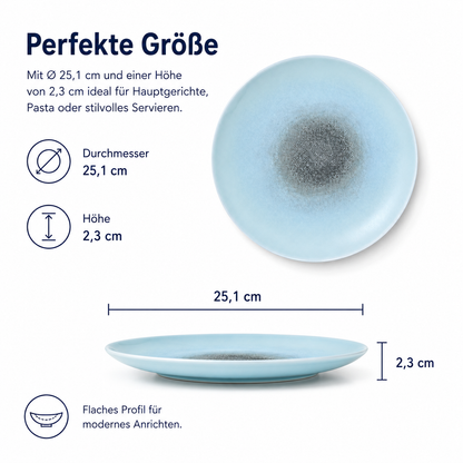 Porcelain plate "Blue" flat – Porz model
