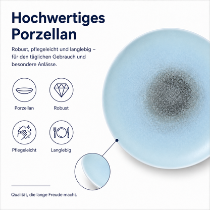 Porcelain plate "Blue" flat – Porz model