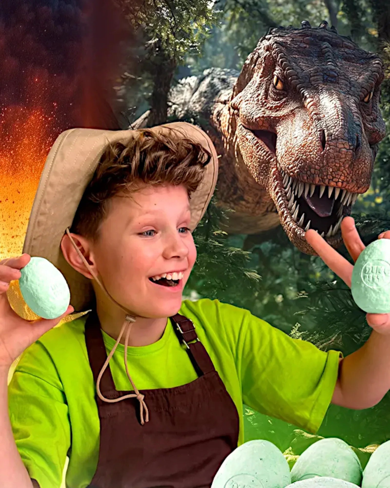 Plastic Glow Dino Egg Dig Kit, 12 Asst - TOLLzWOOD