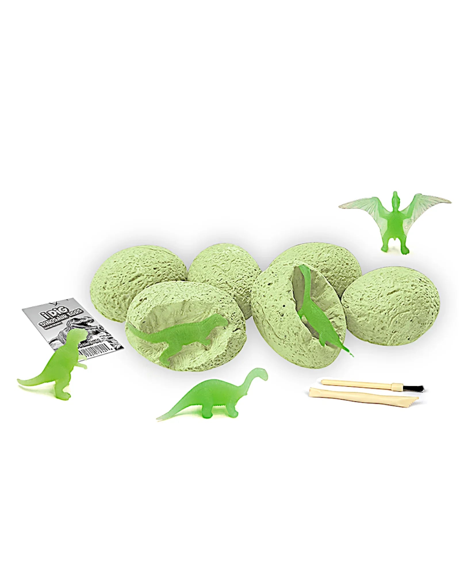 Plastic Glow Dino Egg Dig Kit, 12 Asst - TOLLzWOOD