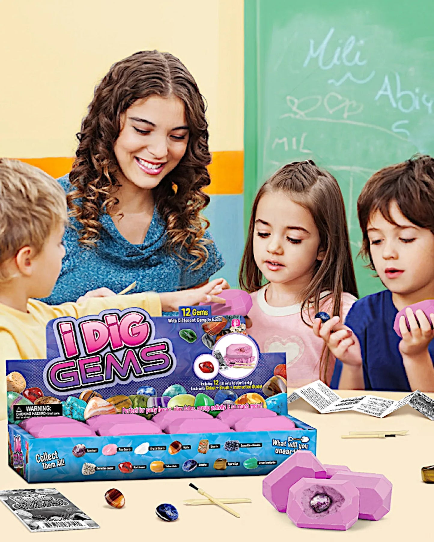 Edelstein-Ausgrabungsset, 12-teilig - TOLLzWOOD