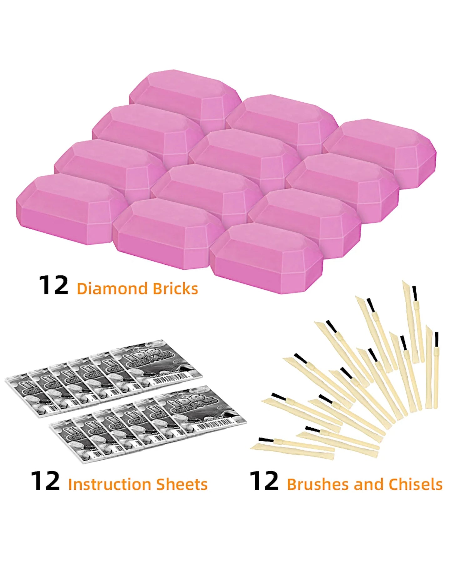 Edelstein-Ausgrabungsset, 12-teilig - TOLLzWOOD