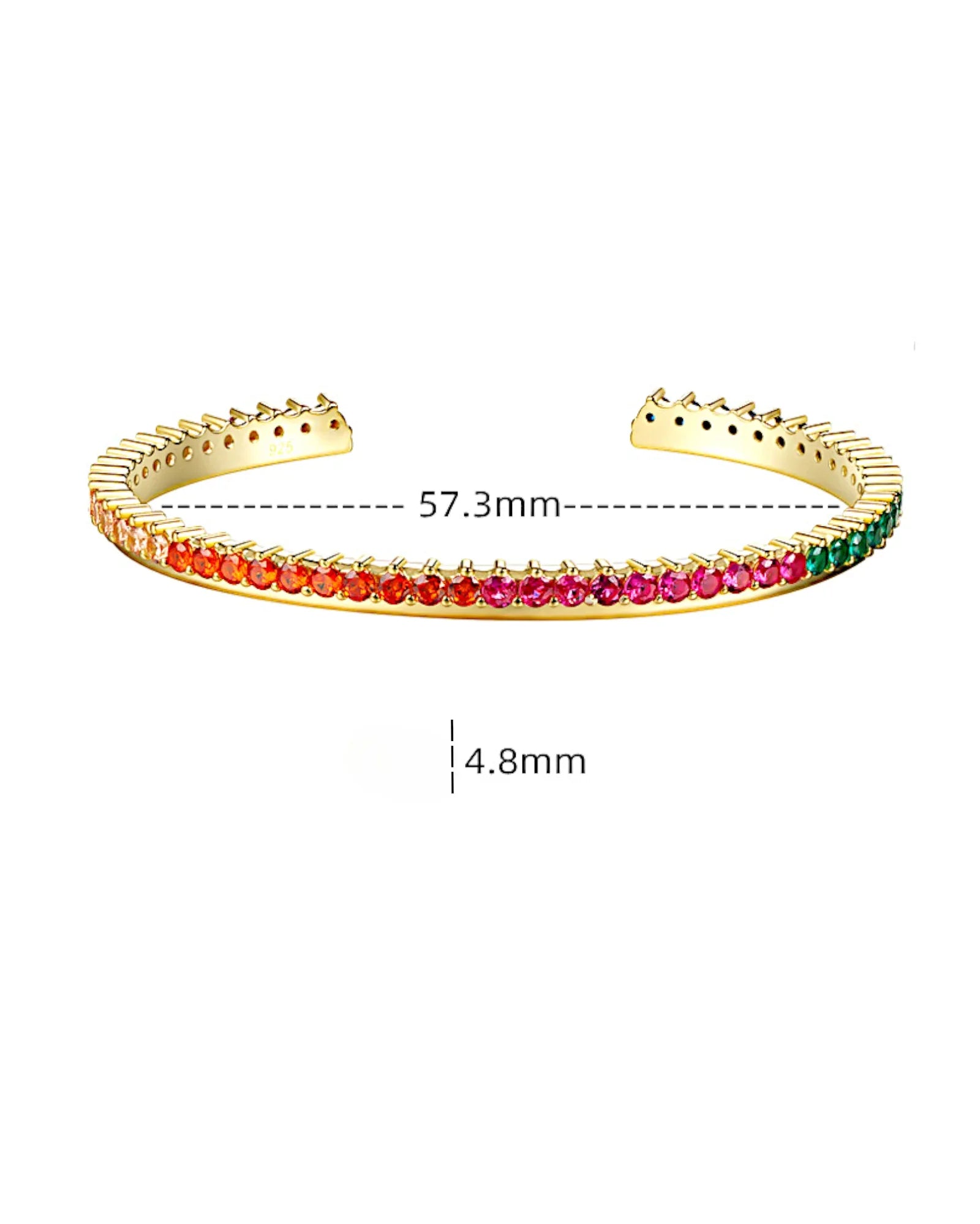 Elegantes Armband aus 925er Sterlingsilber mit Zirkonia - TOLLzWOOD