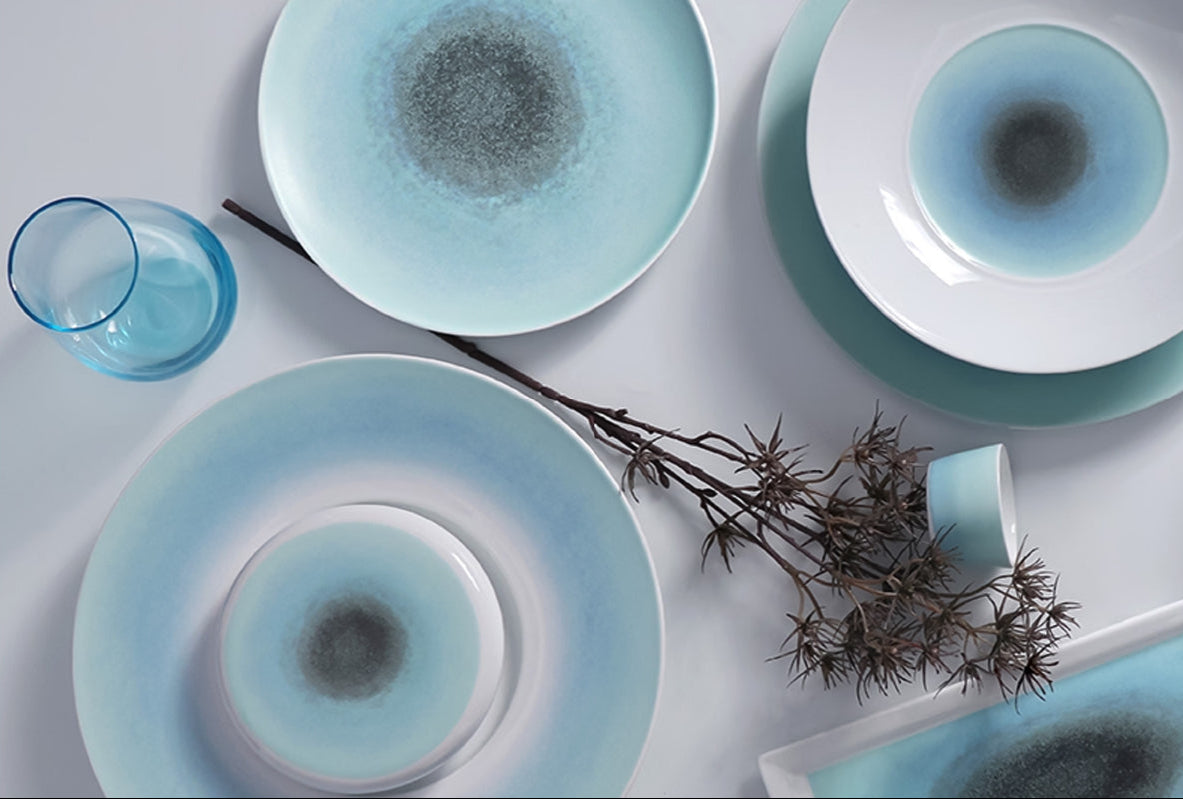 Porcelain plate "Blue" flat – Porz model