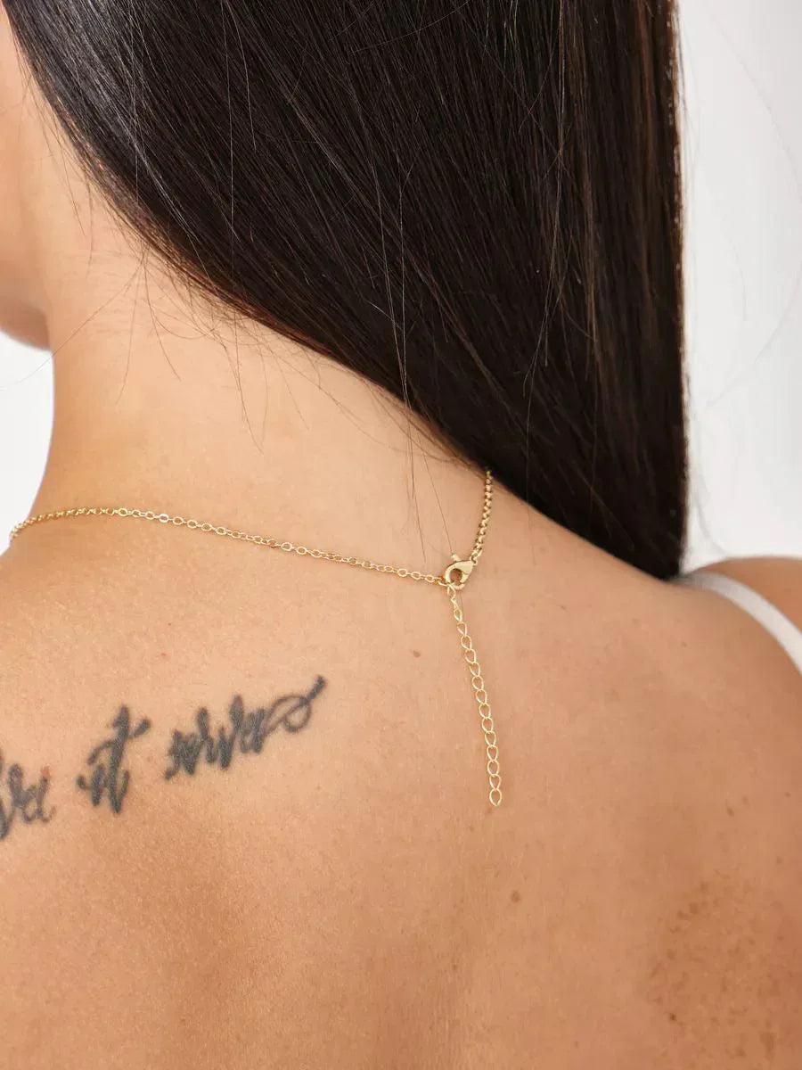 Halskette „Clover“ in Goldfarbe - TOLLzWOOD