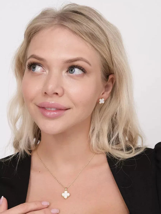 Halskette „Clover“ in Goldfarbe - TOLLzWOOD