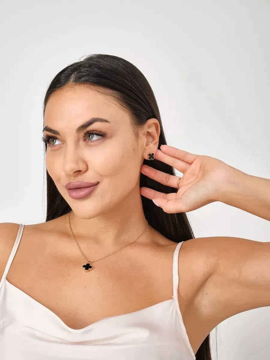 Halskette „Clover“ in Goldfarbe - TOLLzWOOD