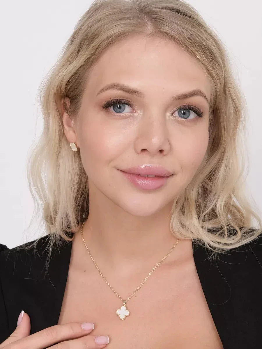 Halskette „Clover“ in Goldfarbe - TOLLzWOOD