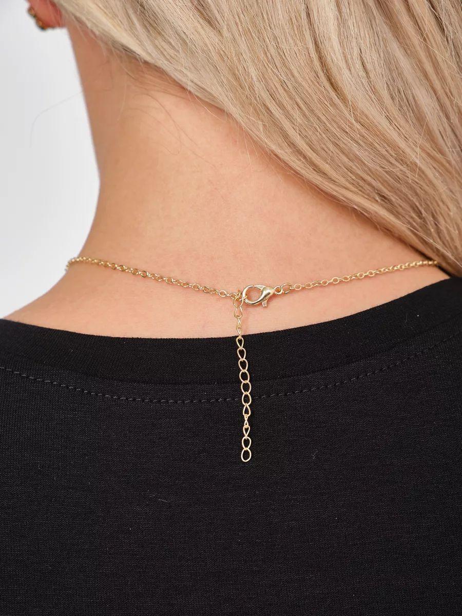 Halskette „Clover“ in Goldfarbe - TOLLzWOOD