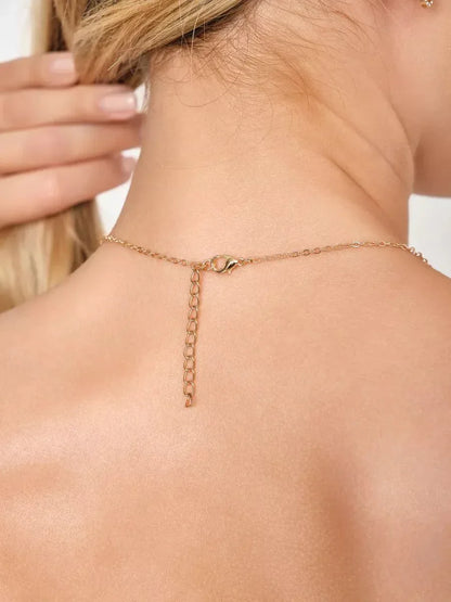 Halskette „Clover“ in Goldfarbe - TOLLzWOOD