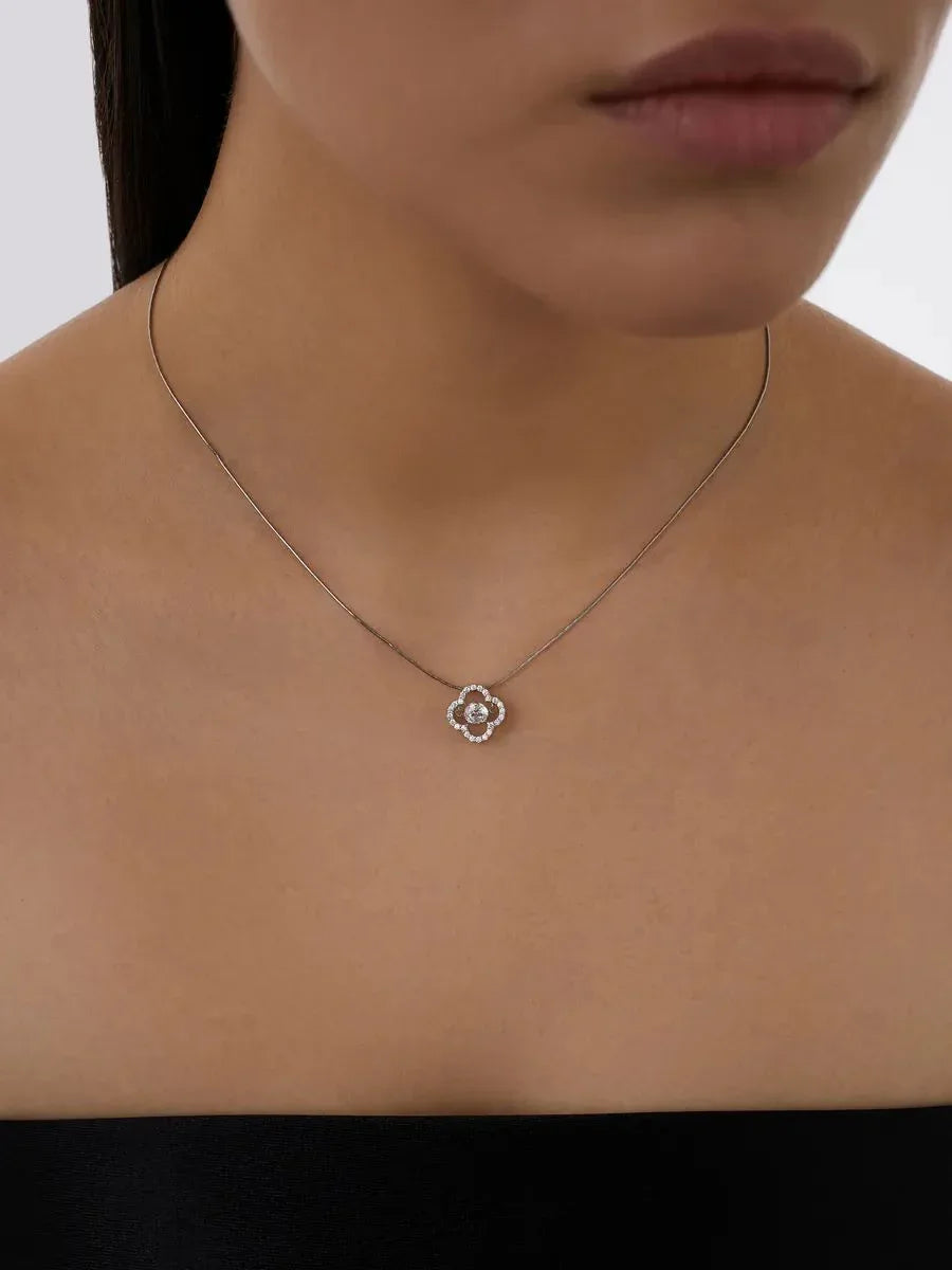 Halskette aus 925er Silber mit Zirkonia - TOLLzWOOD