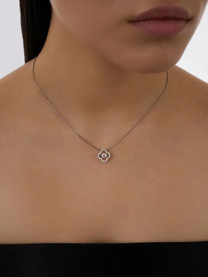 Halskette aus 925er Silber mit Zirkonia - TOLLzWOOD