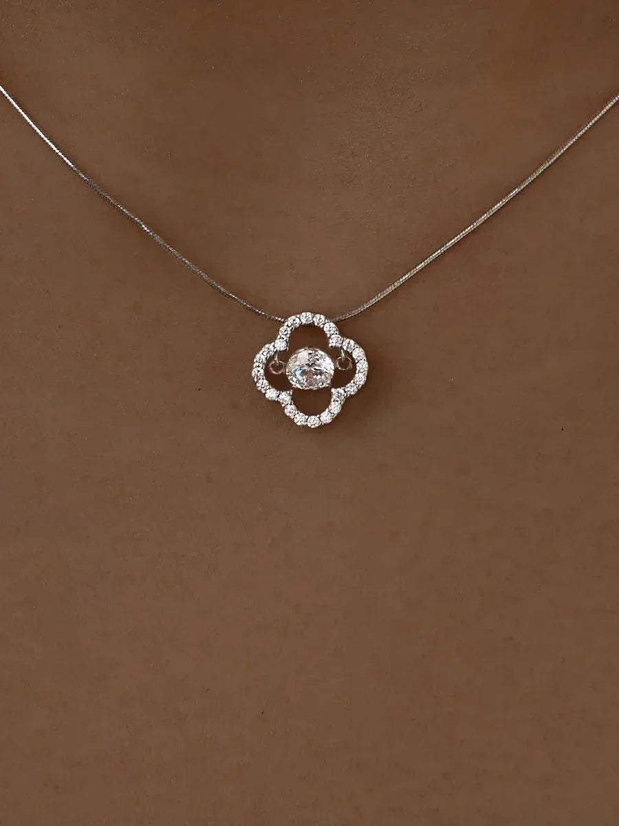 Halskette aus 925er Silber mit Zirkonia - TOLLzWOOD