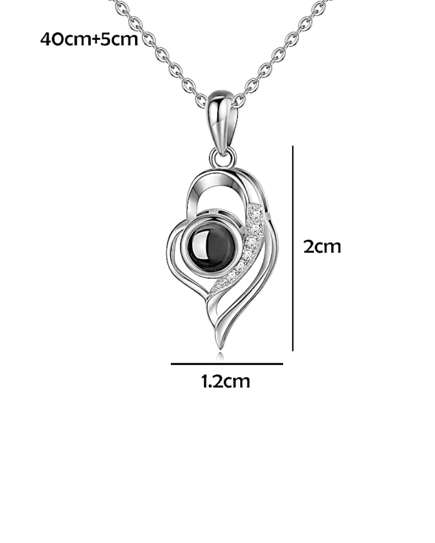 Halskette aus 925er Sterlingsilber mit runden Zirkonia - TOLLzWOOD