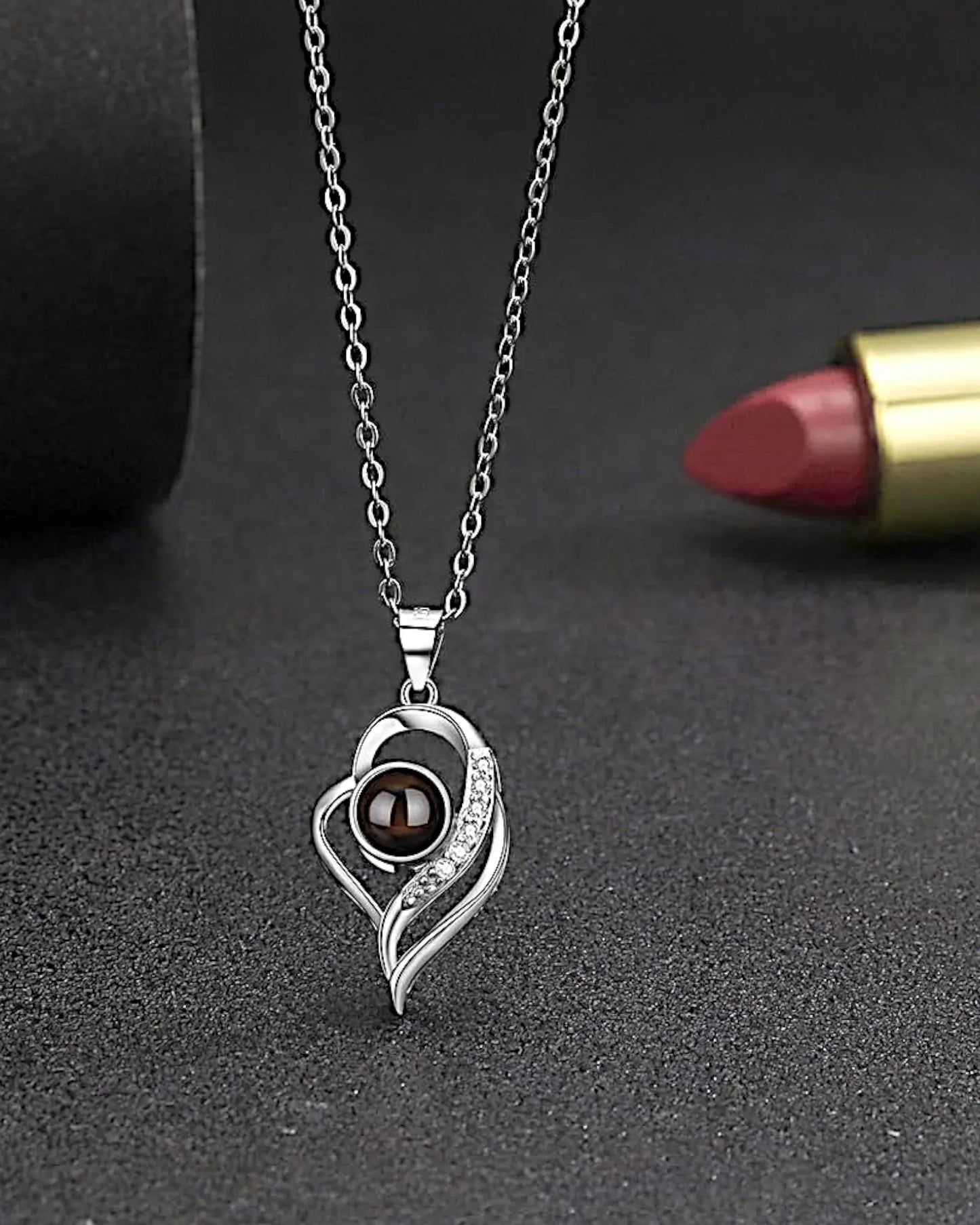 Halskette aus 925er Sterlingsilber mit runden Zirkonia - TOLLzWOOD