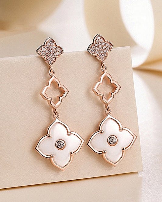 Ohrringe aus 925er Sterlingsilber Rosa