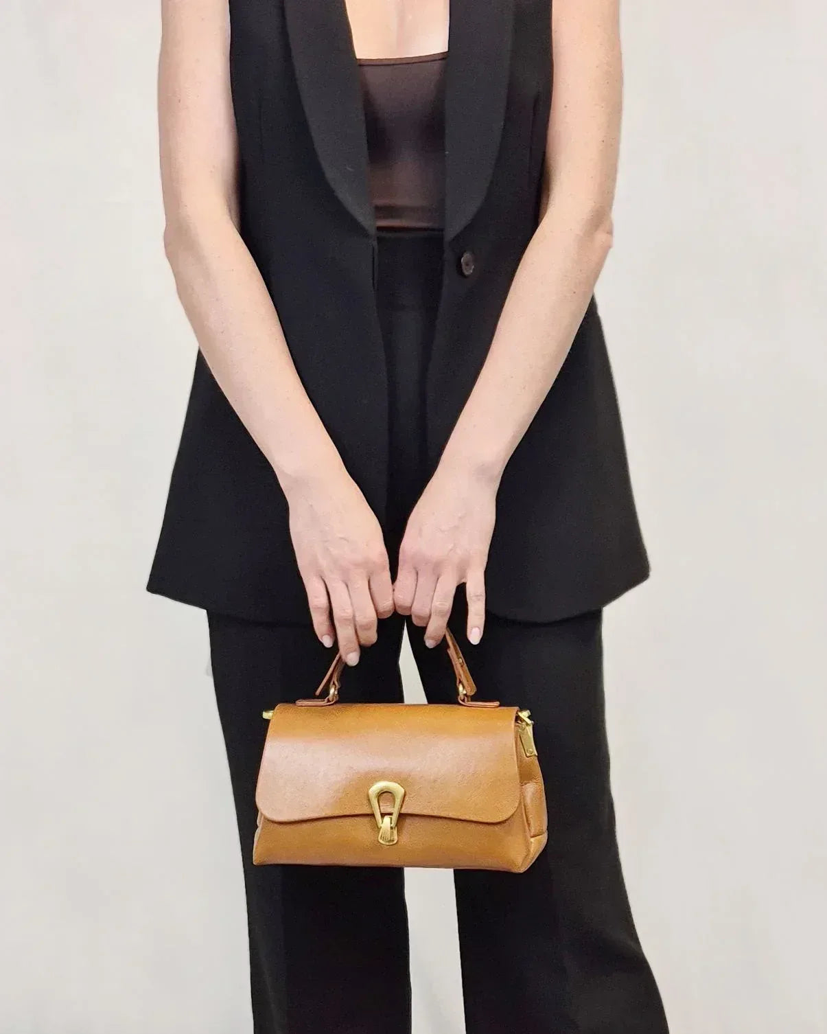 Leder Handtasche "Primel" - TOLLzWOOD