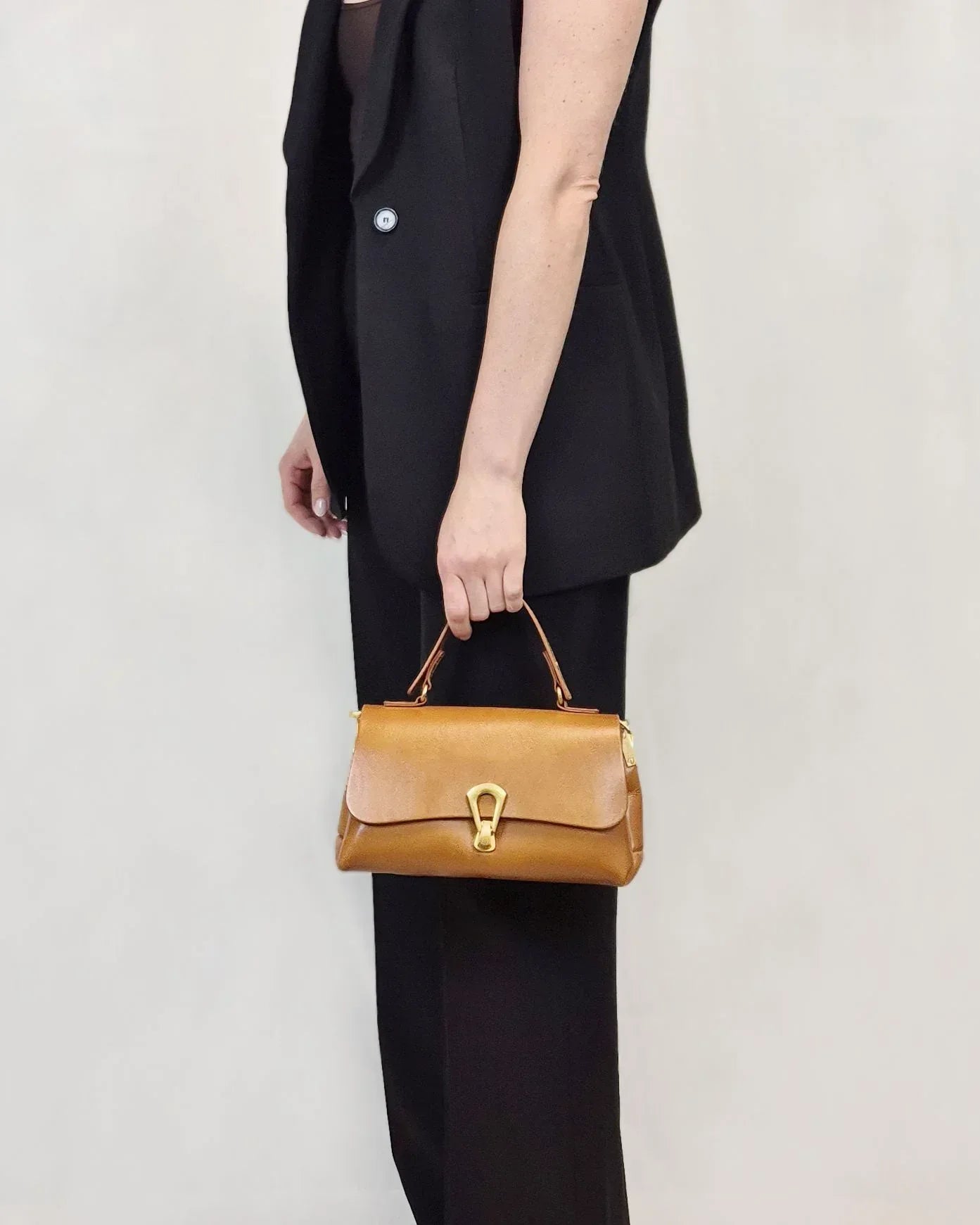 Leder Handtasche "Primel" - TOLLzWOOD