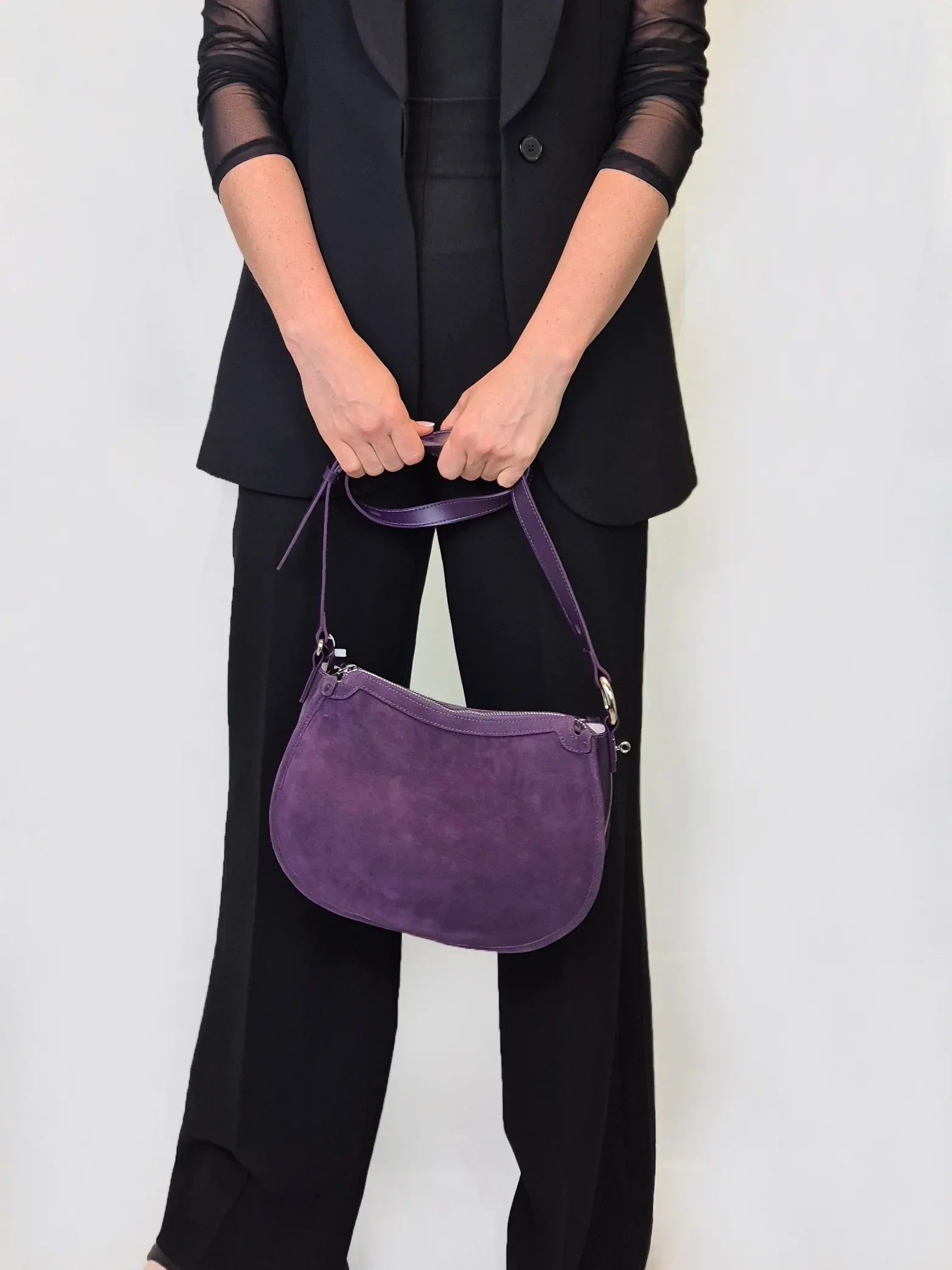 Leder Handtasche "Mohn" - TOLLzWOOD