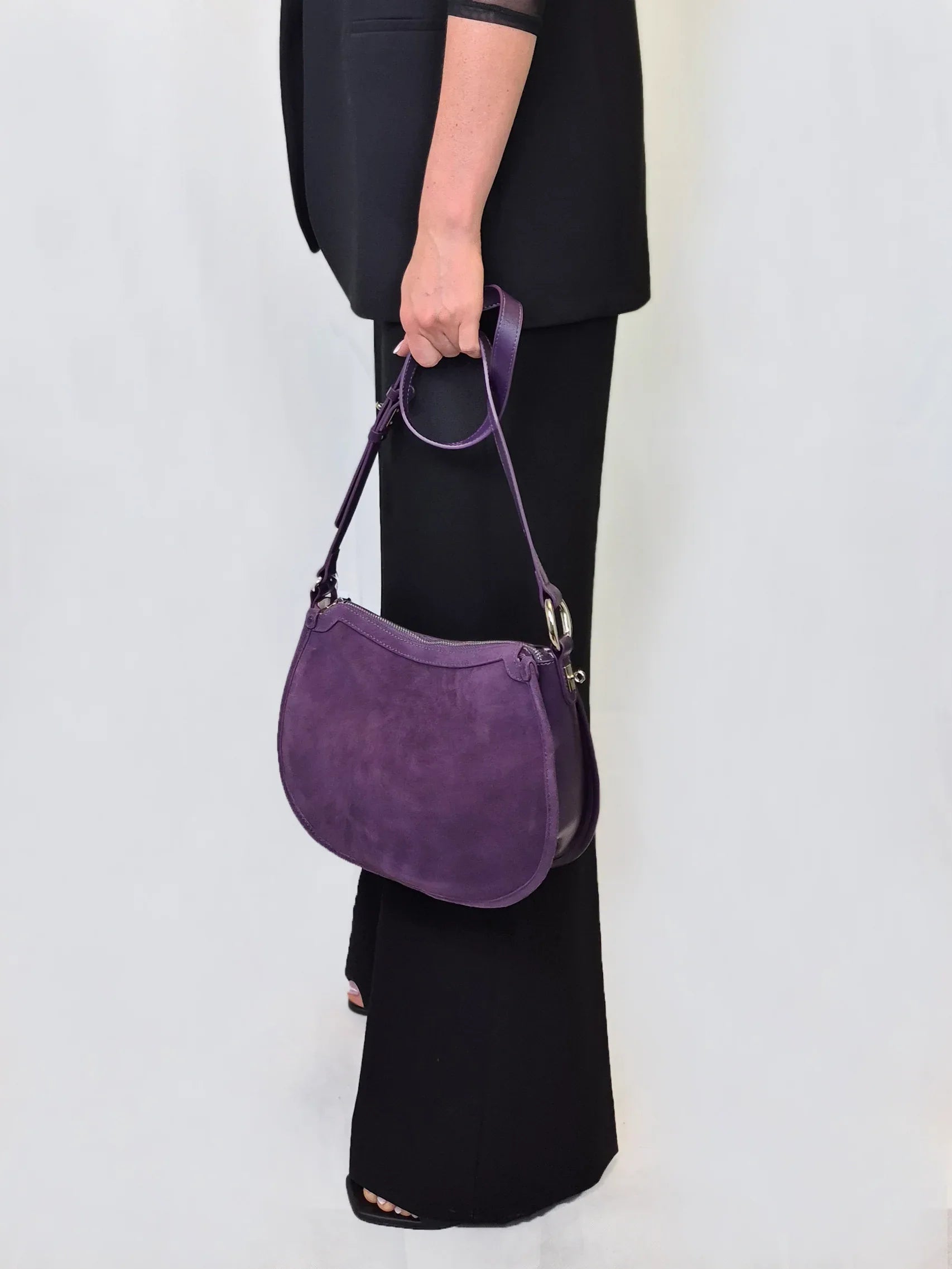 Leder Handtasche "Mohn" - TOLLzWOOD