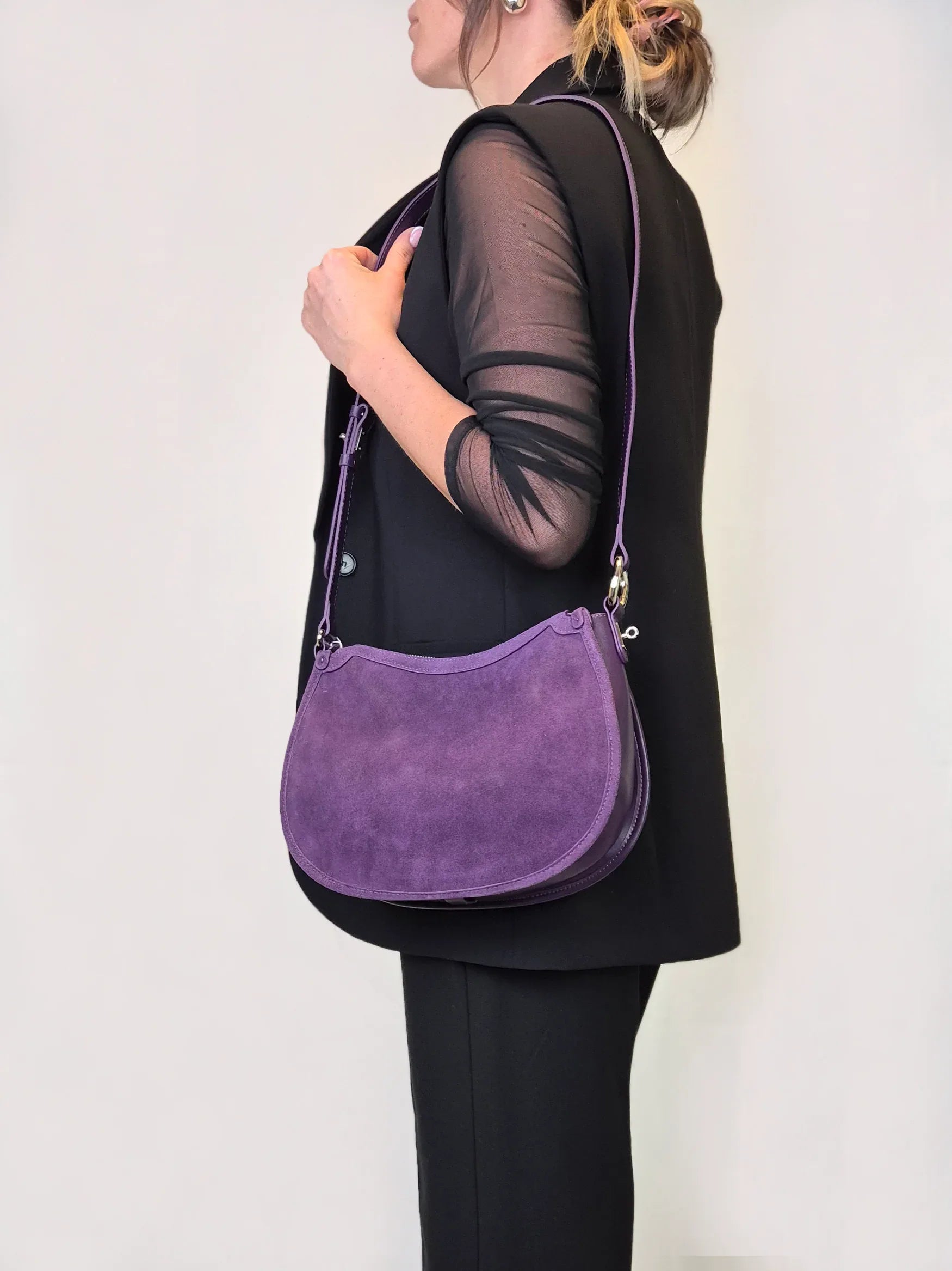 Leder Handtasche "Mohn" - TOLLzWOOD