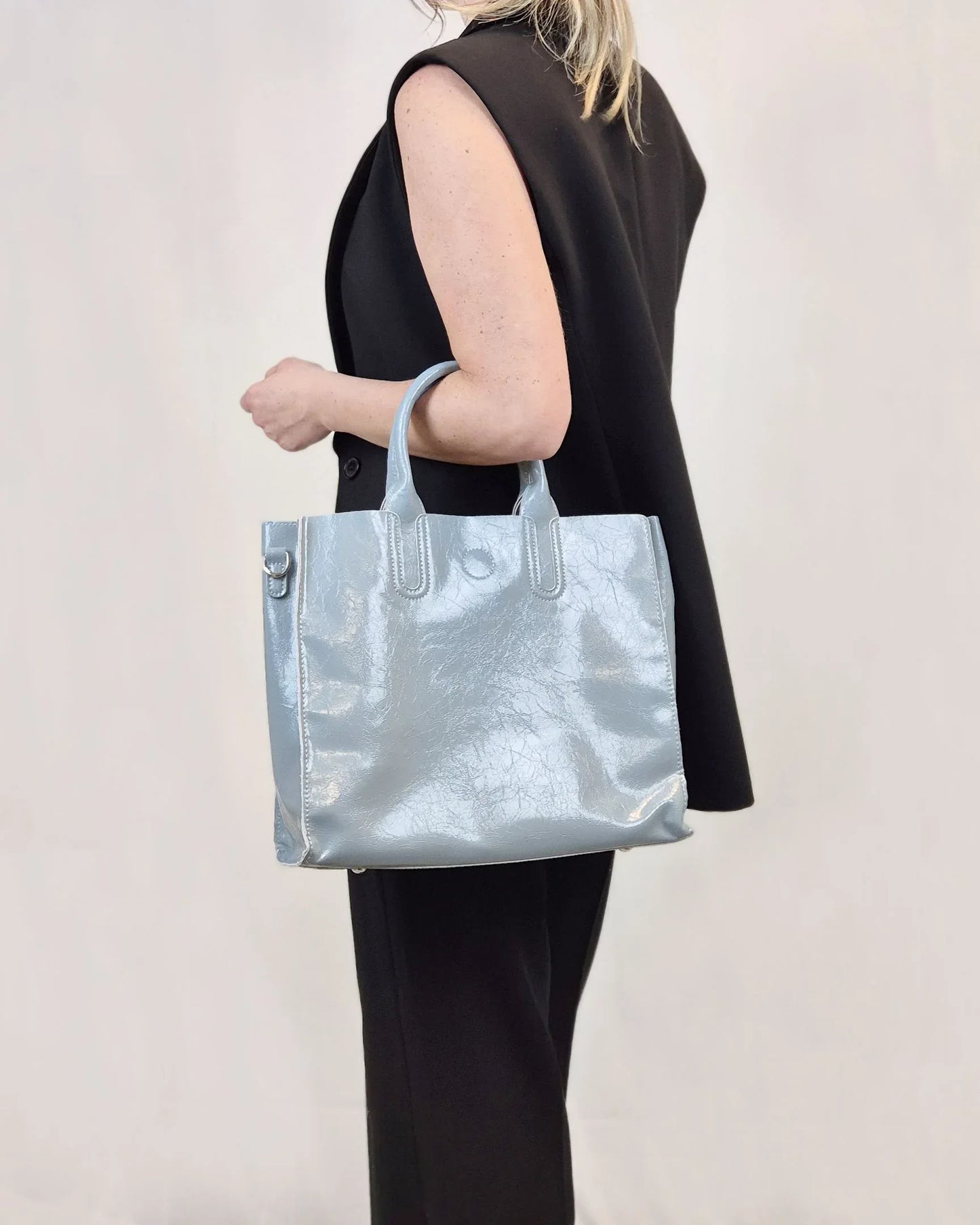 Leder Handtasche "Pfingstrose" - TOLLzWOOD