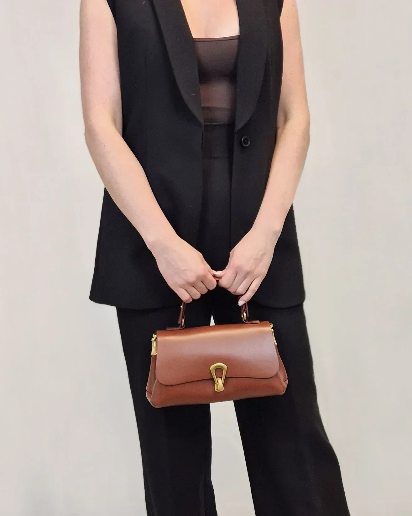 Leder Handtasche "Primel" - TOLLzWOOD