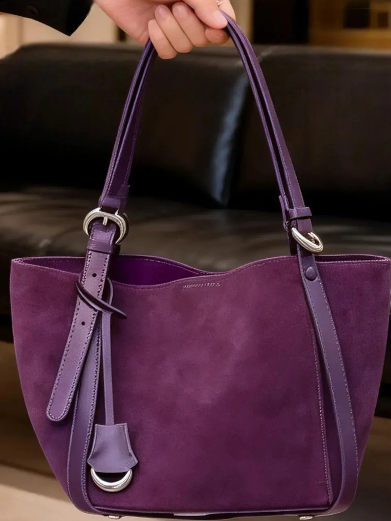Leder Handtasche "Lotus" - TOLLzWOOD