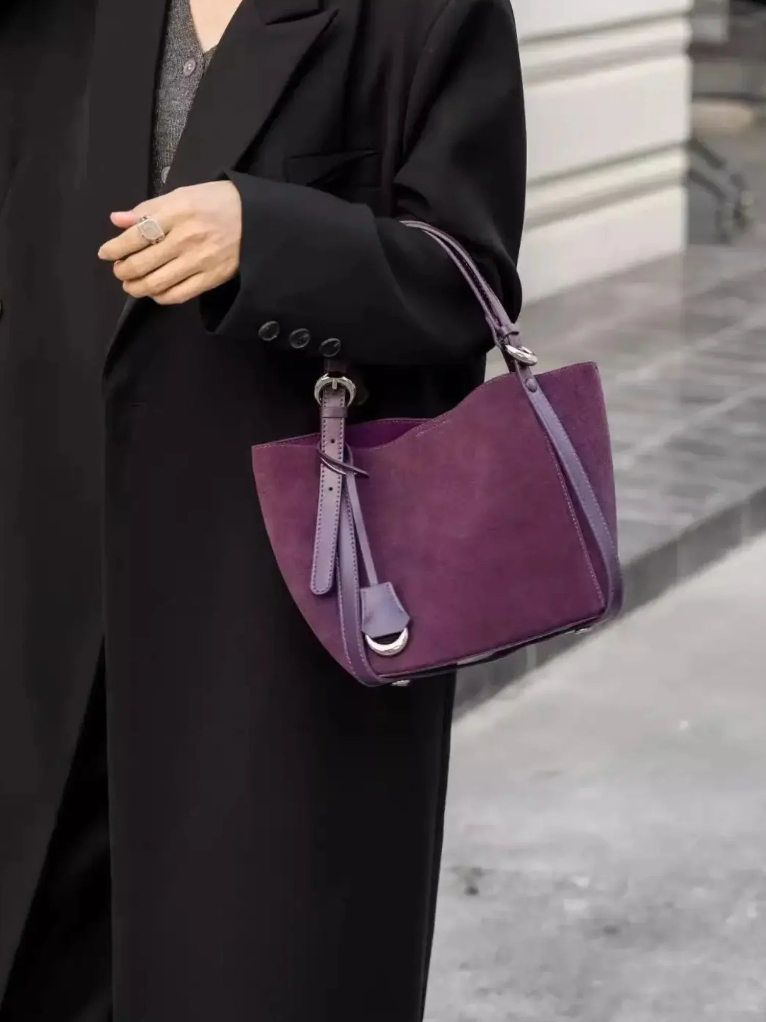 Leder Handtasche "Lotus" - TOLLzWOOD