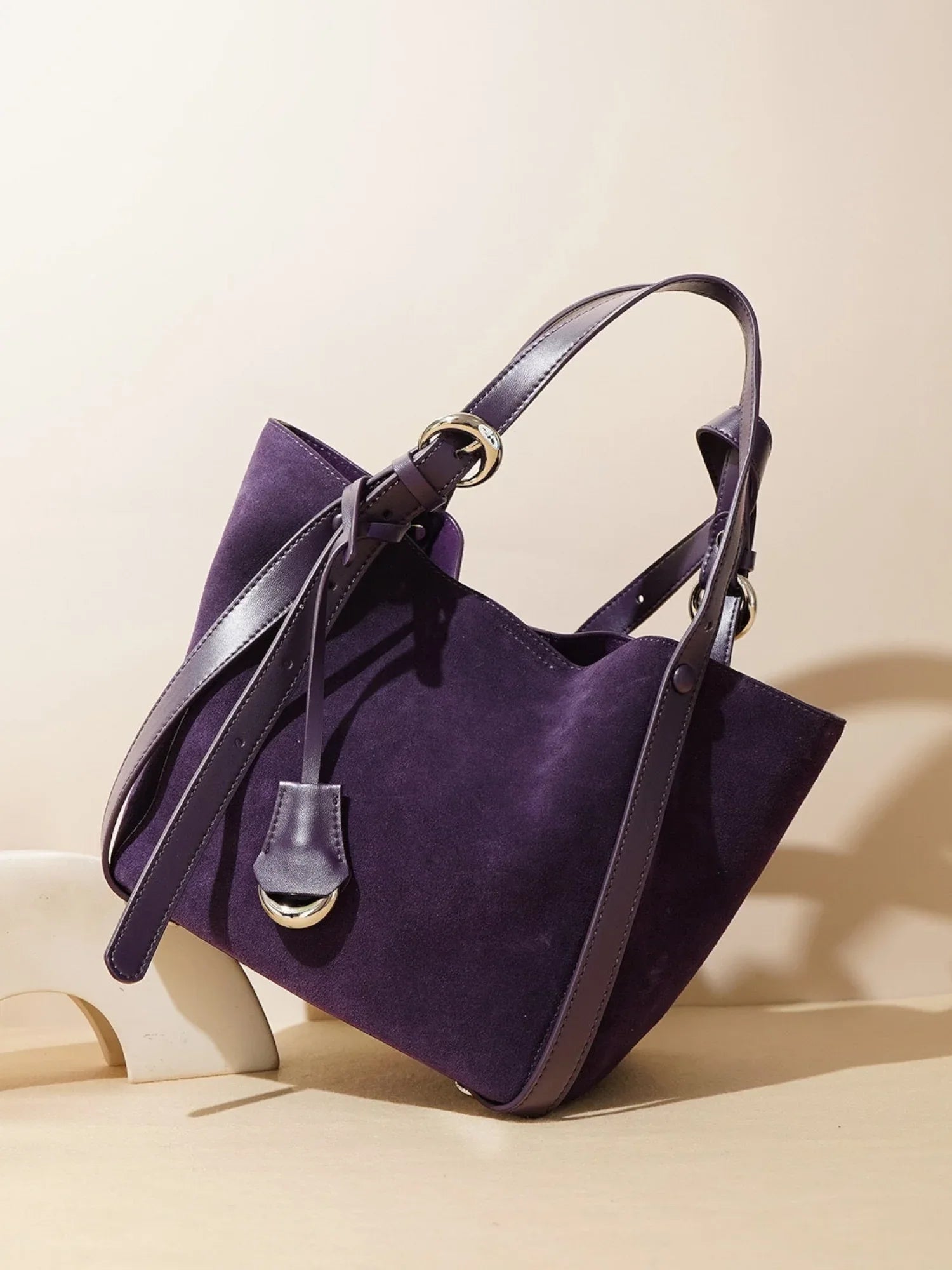 Leder Handtasche "Lotus" - TOLLzWOOD