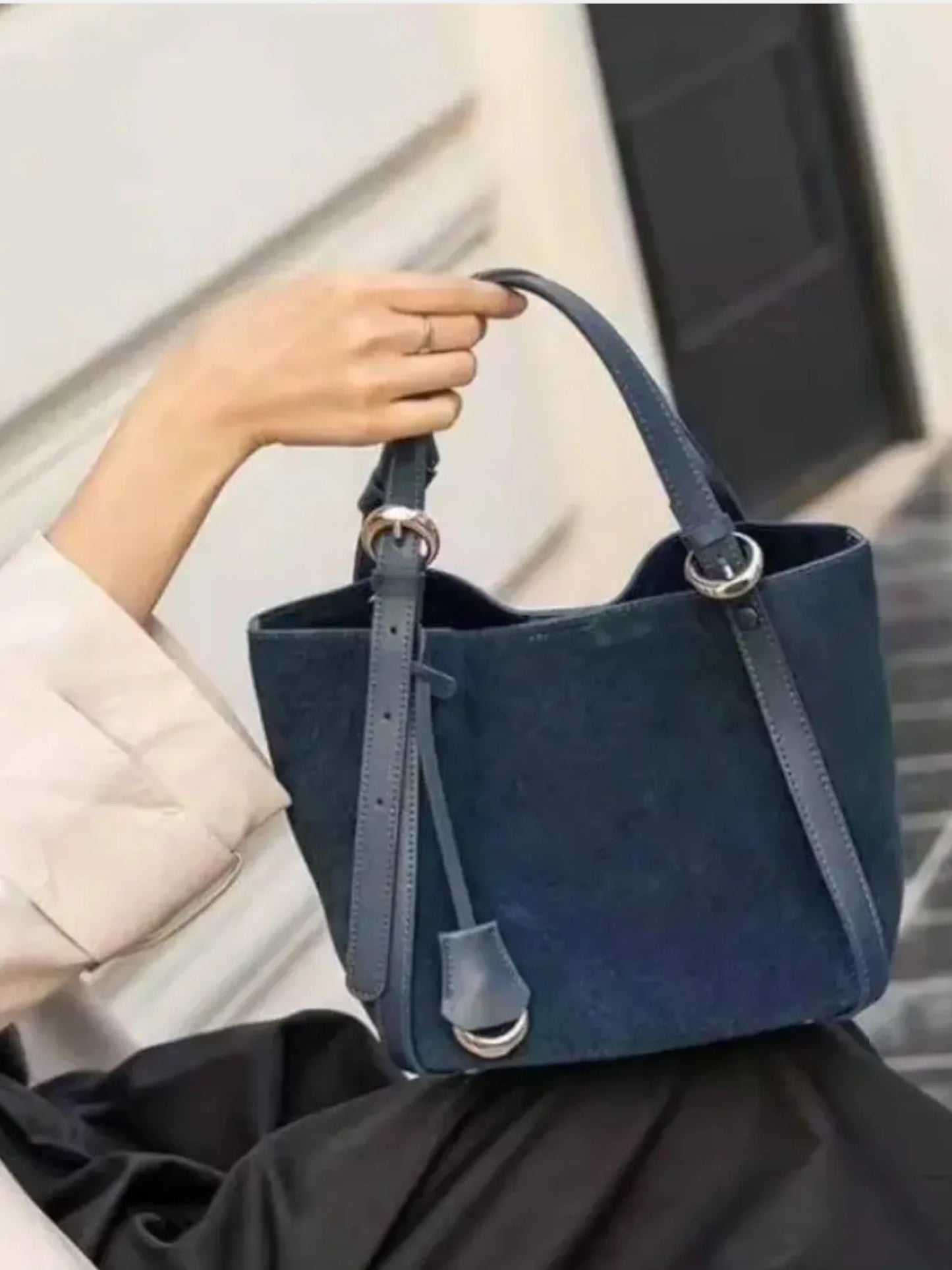 Leder Handtasche "Lotus" - TOLLzWOOD